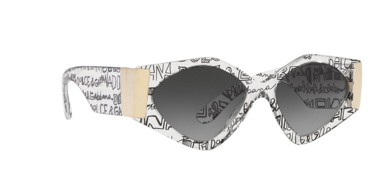 DG4396 33148G TRANSPARENT GRAFFITI/GREY GRADIENT LENS