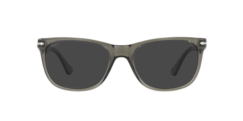 PO3291S 110348 TRANSPARENT TAUPE/GREY POLARISED  BLACK LENS