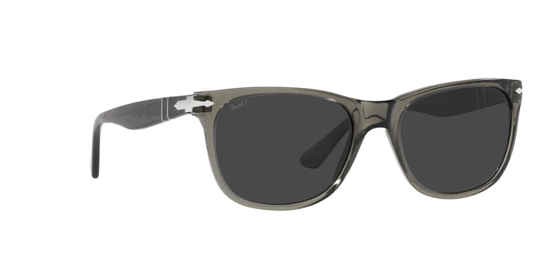 PO3291S 110348 TRANSPARENT TAUPE/GREY POLARISED  BLACK LENS