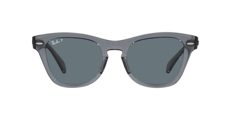 RB0707S 66413R (50) Trans Grey Polarised dark blue lens