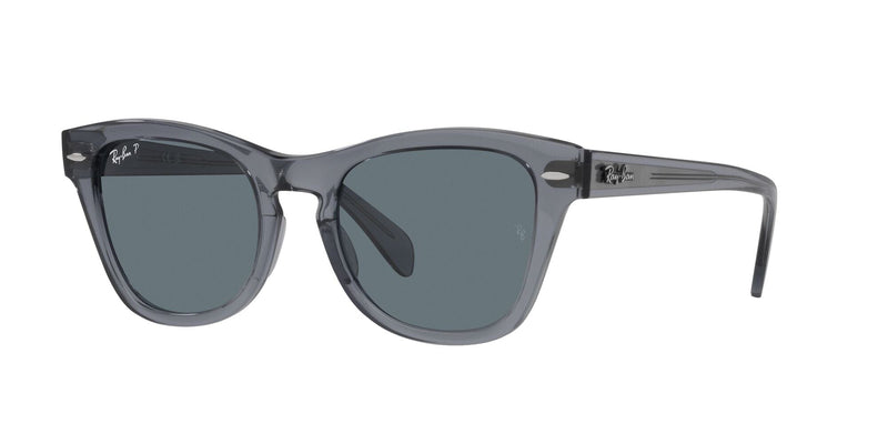 RB0707S 66413R (50) Trans Grey Polarised dark blue lens