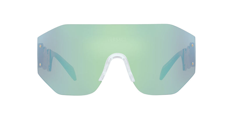 VE2258 1002MA SHIELD GOLD/BLUE MIRROR LENS
