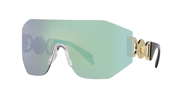 VE2258 1002MA SHIELD GOLD/BLUE MIRROR LENS