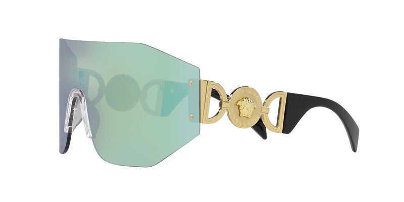 VE2258 1002MA SHIELD GOLD/BLUE MIRROR LENS