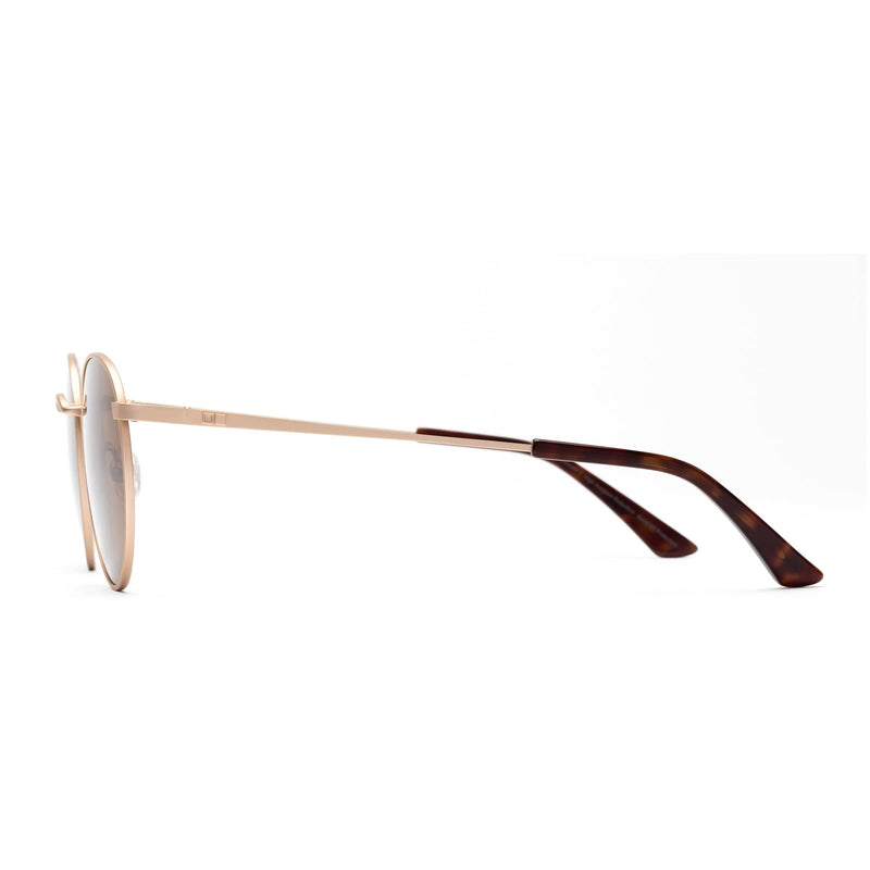 FLINT 134-2102 BRUSHED GOLD/BROWN LENS