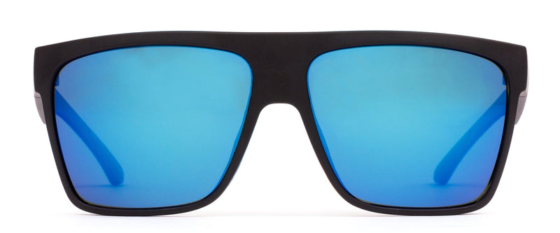 YOUNG BLOOD SPORT 143-2101P  MATTE BLACK/MIRROR BLUE POLARISED LENS