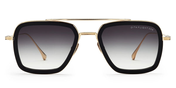 FLIGHT 006 7806-B MATTE BLACK 14K GOLD/GREY LENS