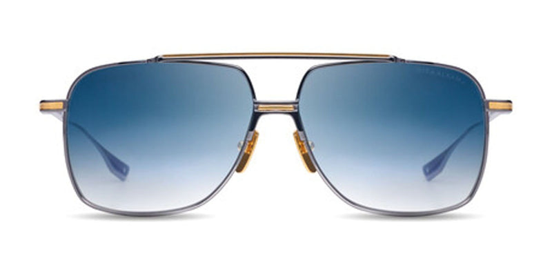 Alkamx  DTS100-A-02  black rhodium & gold/turoise gradient lens