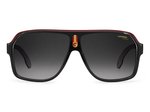 CARRERA 1001/S  80S BLACK WHITE RED/DK GREY LENS