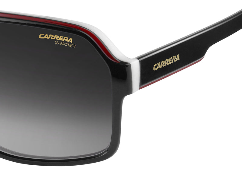 CARRERA 1001/S  80S BLACK WHITE RED/DK GREY LENS