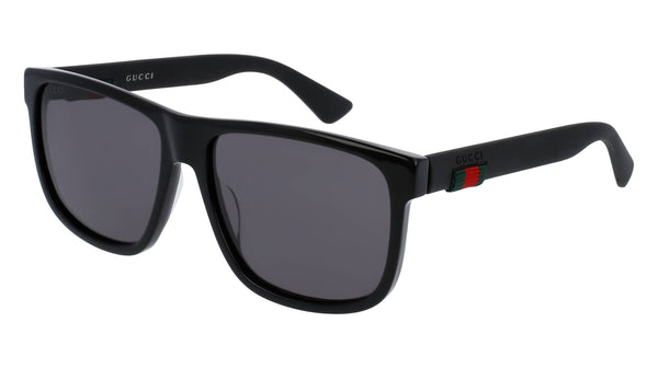 GUCCI GG0010S 001 BLACK/GREY LENS