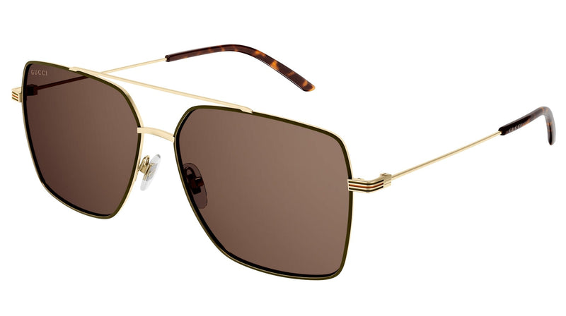 GUCCI GG1053SK 002 GOLD BROWN/BROWN LENS