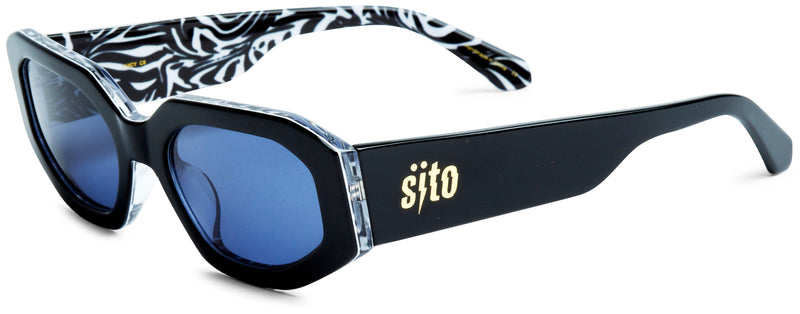 JUICY BLACK SAFARI/GREY BLUE LENS