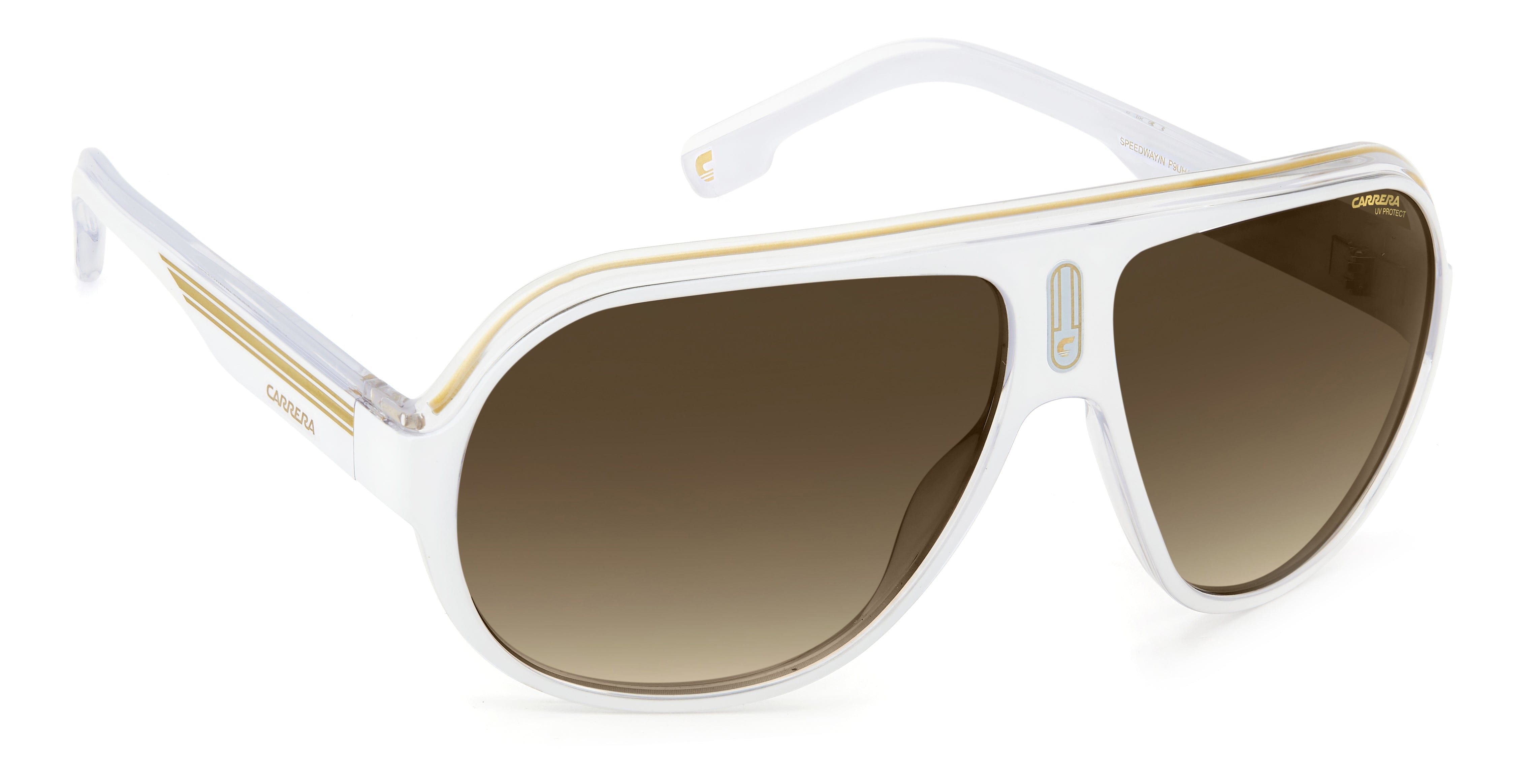Speedway p9u crystal white gold/brown gradient lens