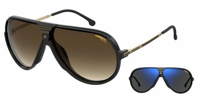 CHANGER 65 807 BLACK/BROWN & BLUE MIRROR LENS