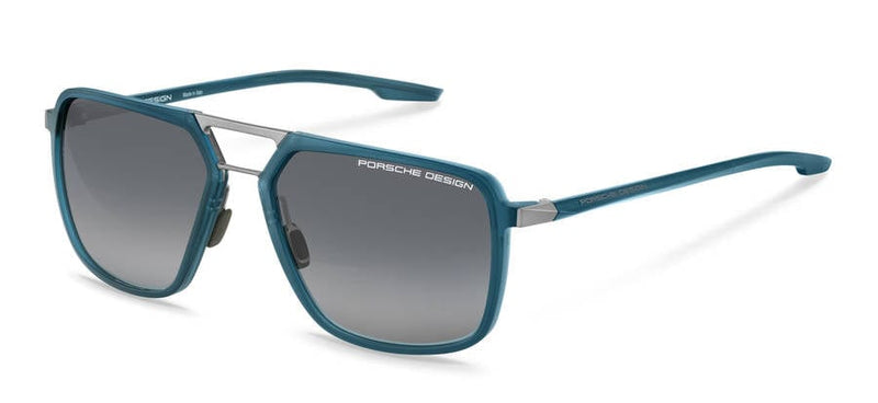P8934B MATTE BLUE GUNMETAL/GREY GRADIENT LENS